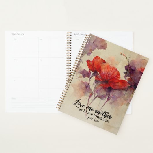 John 15:12 Liebe One Another Bible Verse Red Flora Planer (Anzeige)