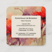 John 15:12 Liebe One Another Bible Verse Red Flora Quadratische Visitenkarte (Rückseite)