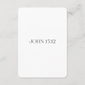 John 15:12 Scripture Memory Card (Rückseite)