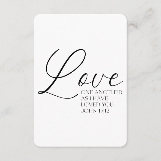 John 15:12 Scripture Memory Card (Vorderseite)