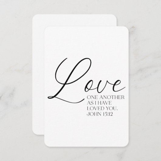 John 15:12 Scripture Memory Card (Vorne/Hinten)