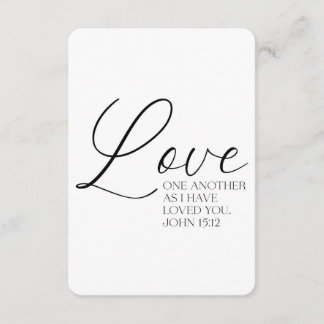 John 15:12 Scripture Memory Card