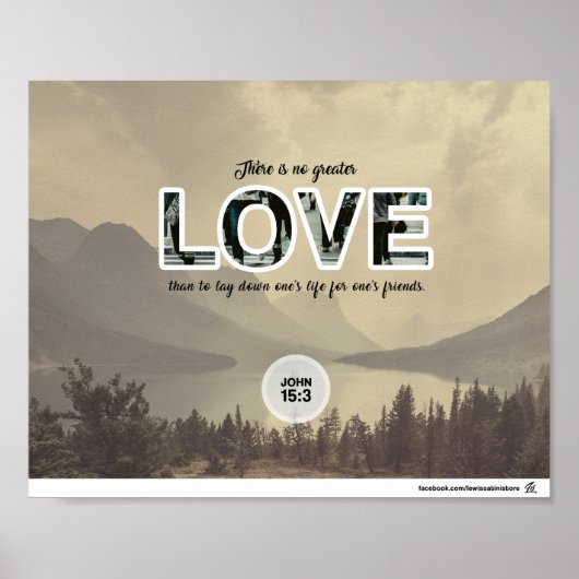 John 15:13 - Es gibt keine größere Liebe Poster (Vorne)