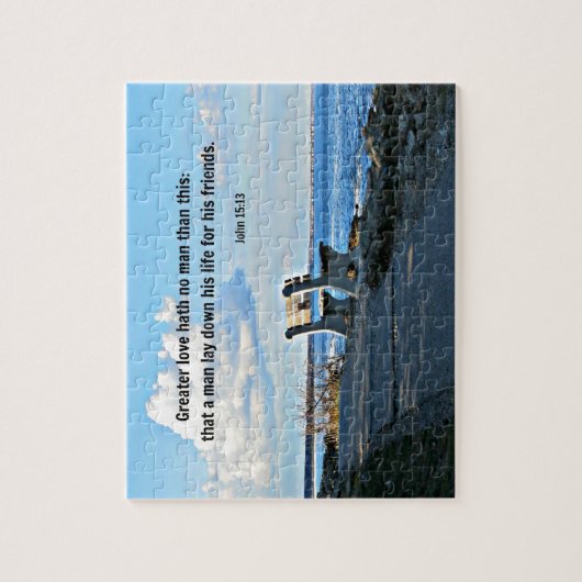 John 15:13 Große Liebe hat keinen Menschen als die Puzzle (Vertikal)