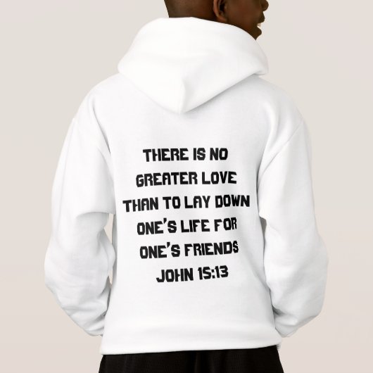 John-15:13 JungenHoodie Hoodie (Rückseite)