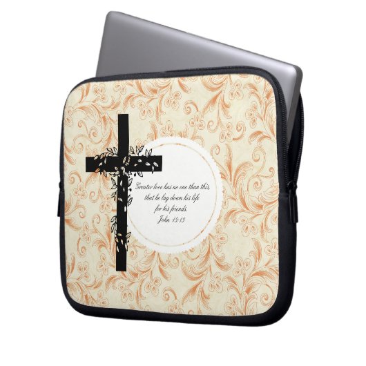 John 15:13 Laptop oder Netbook Carrier Sleeve (Vorderseite Links)