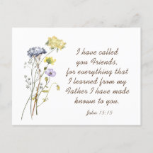 John 15:15 Ich habe dich Freunde Bible Verse genan