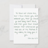 John 15:16 KJV Bible Scripture Grußkarte Karte (Vorderseite)