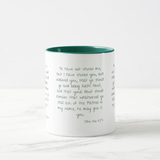 John 15:16 KJV Bible Scripture Zwei-Tone-Tasse Tasse (Zentrum)