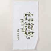 John 15:18 KJV Bible Scripture Verse Beach Handtuc Strandtuch (Vorderseite)