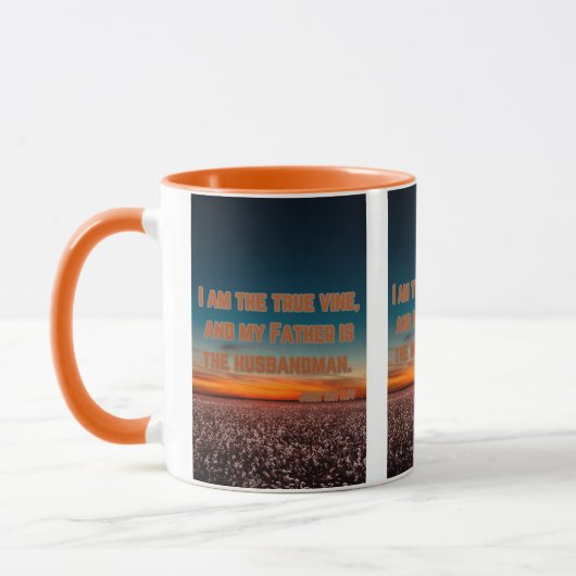 John 15:1 KJV Bible Verse Pic Two-Tone Tasse (Links)