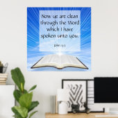 John 15:3 poster (Heimbüro)