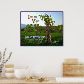 John 15: 5-8 Weinbauschrift Poster (Küche)