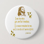 John 15:5 Geschenke Button (Vorderseite)