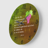 John 15:5 große wanduhr (Winkel)