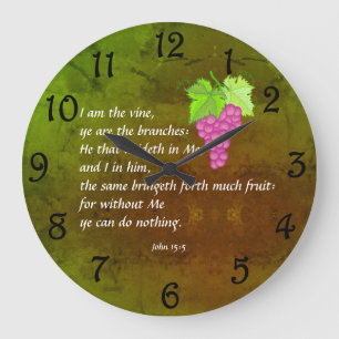 John 15:5 große wanduhr