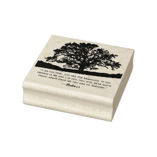 John 15:5 Heiliger Baum des Lebens Gummistempel
