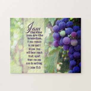 John 15:5 I Am the Vine You are the Zweig Bibel Puzzle