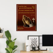 John 15:5 Ich bin das Weinposter Poster (Heimbüro)
