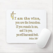 John 15:5 Kleidung und mehr Mousepad (Mit Mouse)