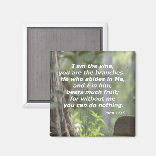 John 15:5 magnet (Vorderseite/Rückseite)