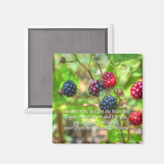 John 15:5 magnet (Vorderseite/Rückseite)