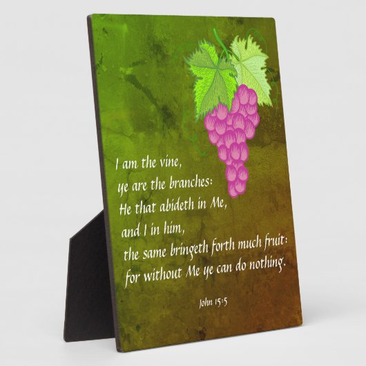 John 15:5   Plaque Fotoplatte (Seite)