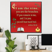 John 15:5 Poster (Heimbüro)
