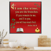 John 15:5 poster (Küche)