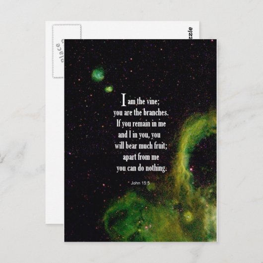 John 15:5 postkarte (Vorne/Hinten)