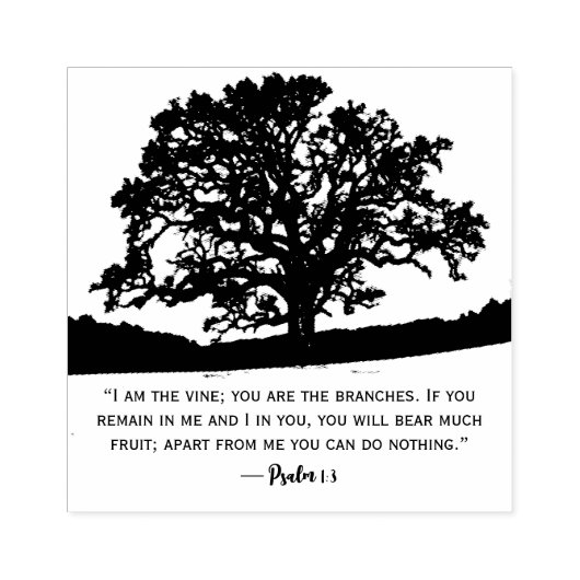 John 15:5 Sacred Tree of Life  Gummistempel (Prägung)