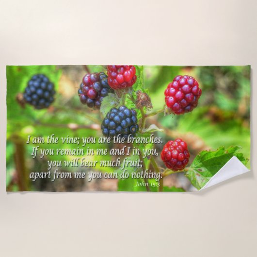John 15:5 strandtuch (Vorderseite)