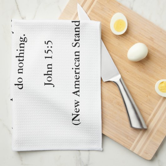 John-15:5 Vers-Geschirrtuch Handtuch (Viertel Falte)