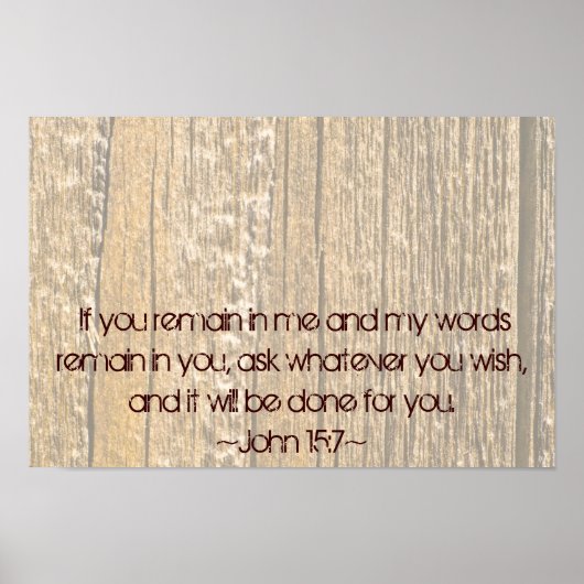 John 15:7 poster (Vorne)