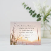 John 16:13 Geist der Wahrheit wird euch führen, Oz Postkarte (Stehend Vorderseite)