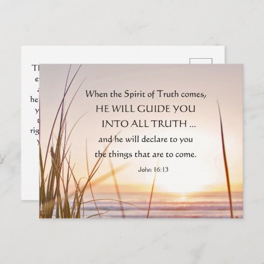 John 16:13 Geist der Wahrheit wird euch führen, Oz Postkarte (Vorne/Hinten)
