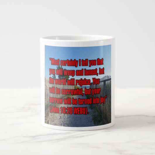 John 16:20 WEBU-Tasse Jumbo-Tasse (Vorderseite)