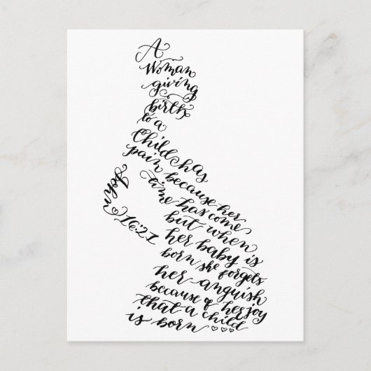 John 16:21 Postkarte (Vorderseite)