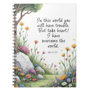 John 16:33 Bibelvers Bild Poster Notizblock