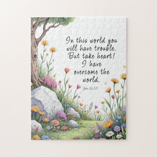 John 16:33 Bibelvers Bild Poster Puzzle (Vertikal)