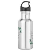 John 16:33 Bibelverse zu ermutigen Edelstahlflasche (Vorderseite)