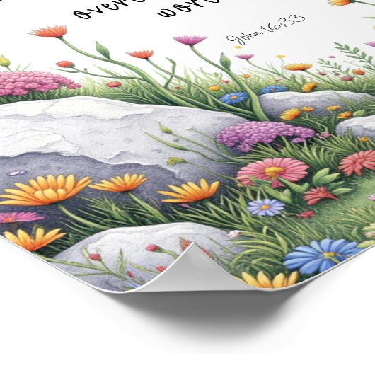 John 16:33 Bible Verse Image Poster (Ecke)