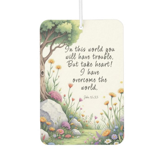 John 16:33 Bible Verse Image Poster Autolufterfrischer (Vorderseite)