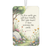 John 16:33 Bible Verse Image Poster Autolufterfrischer (Rückseite)