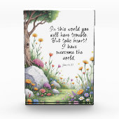 John 16:33 Bible Verse Image Poster Fotoblock (Vorderseite)