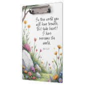 John 16:33 Bible Verse Image Poster Klemmbrett (Links)
