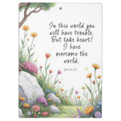John 16:33 Bible Verse Image Poster Klemmbrett (Rückseite)