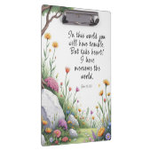 John 16:33 Bible Verse Image Poster Klemmbrett (Rechts)