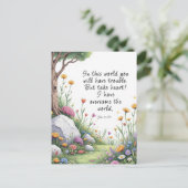 John 16:33 Bible Verse Image Poster Postkarte (Stehend Vorderseite)