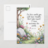 John 16:33 Bible Verse Image Poster Postkarte (Vorne/Hinten)